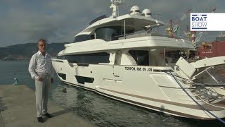 ITA FERRETTI Custom Line NAVETTA 28  Prova  The Boat Show [upl. by Vorfeld]