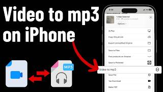 How to Easily Convert Video to Audio on iPhone Video to mp3 [upl. by Arihaz]