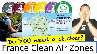 France Clean Air Zones  Crit Air Sticker  Do you need one [upl. by Tillinger]