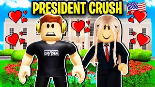 President Has A Crush On Me In Roblox Brookhaven 💖😎 [upl. by Barabas521]