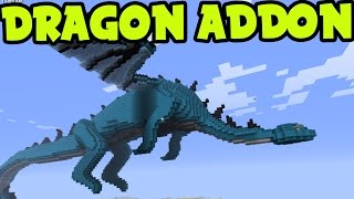 MCPE DRAGON ADDON DRAGON ADDON and BEHAVIOR PACK  Minecraft Pocket Edition DRAGON Addons [upl. by Crary]