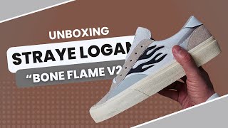 Straye Logan Bone Flame V2 Skateboarding Sneakers Unboxing and On Feet [upl. by Gwenn]