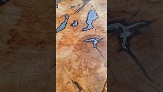 Fire table artist aluminum interiordesign maple slabtable rivertable fire [upl. by Tioneb]