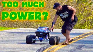 I TRY TO BEAT my SPEED RECORD  53HP 1000 AMP 100LB PRiMAL RC MONSTER TRUCK 4x4  RC ADVENTURES [upl. by Madox295]