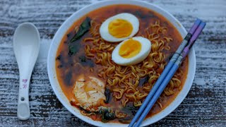 কোরিয়ান স্পাইসি রমেন  Korean Spicy Ramen  Tasty Ramen Noodles Recipe  Ramen Soup Recipe [upl. by Chouest]