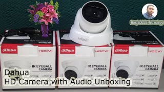 Dahua HAC HDW1200TLP A 2MP HDCVI IR Eyeball Camera with Audio Unboxing [upl. by Ellenhoj645]