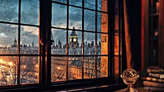 Victorian London 🕯️🌧️ ASMR Ambience amp Soft Music fireplace and rain  Sherlock Holmes Vibes [upl. by Gerhard]