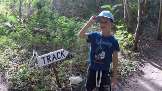 Hiking on the mountain above Blue Lagoon Beach Resort Nacula Island Yasawa  Fiji [upl. by Ib560]