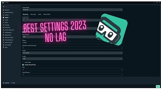 How To Optimize Get the best settings on Streamlabs 2023 NO LAG [upl. by Hairym]