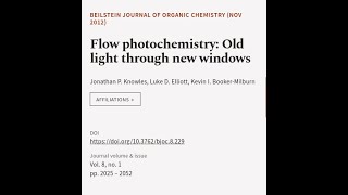 Flow photochemistry Old light through new windows  RTCLTV [upl. by Euridice]