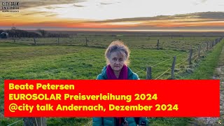 Beate Petersen Preisverleihung EUROSOLAR 2024 [upl. by Loring]