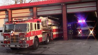 Passaic Fire Department Ladder 1 And Engine 1 Responding 121917 [upl. by Sokim124]