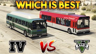 GTA 5 BUS VS GTA 4 BUS  WHICH IS BEST [upl. by Weisberg683]