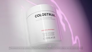 GrassFed Colostrum Powder Supplement  Agglomerated For Solubility  Codeage [upl. by Melinde]