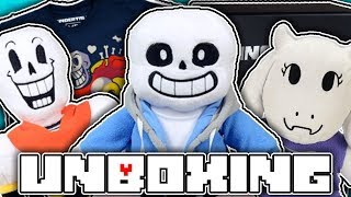 UNDERTALE MERCHANDISE UNBOXING  SHOWCASE Plushies Stickers T Shirt And More [upl. by Irrac]