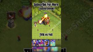 TH 16 vs Yeti clashofclans clashersmit007 th16 viral trending reels shorts yeti coc like [upl. by Erlandson]