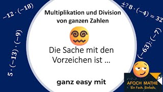 Ganze Zahlen multiplizieren und dividieren  so geht das [upl. by Emad]