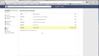 การเปลี่ยนภาษา Facebook ให้เป็น EnglishUS เพื่อใช้งาน Graph Search [upl. by Anirac431]