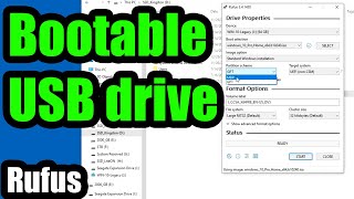 Bootable USB Flash Drive using Rufus MBRGPT LegacyUEFI [upl. by Quitt261]