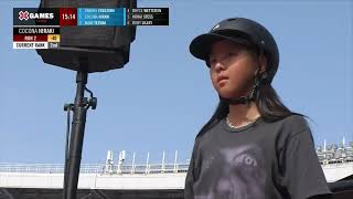 Cocona Hiraki Silver Medal Runs Womens Skateboard Park X Games 2022 [upl. by Enrak478]