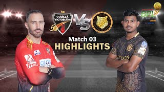 Comilla Victorians vs Sylhet Sunrisers  3rd Match  Highlights  Season 8  BBPL 2022 [upl. by Roderica]