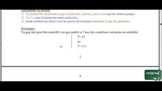 Thermodynamique 1cours07 Exemple déquation détat cas du Gaz parfait [upl. by Nediarb]