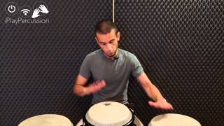 Flam Accent On a 3 Congas Set Pop Tuning [upl. by Hamrnand]