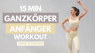 15 MIN Anfänger Workout Ganzkörper ohne Springen  Zuhause Wohnzimmer Workout  Tina Halder [upl. by Vallonia122]