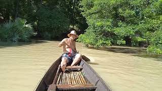 Rowing on the Ayeyarwady River during flood  1 [upl. by Ojok]