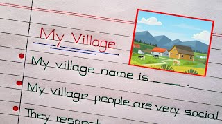 🔥1020 Linea on My Village🔥My Village Essay  About My Village [upl. by Yenohtna]