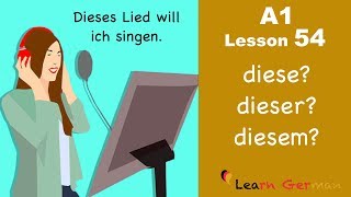 A1  Lesson 54  Demonstrativartikel quotdiesquot  Demonstrative article quotdiesquot  Learn German [upl. by Fuld]