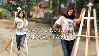 Making Easel Stand  How to Assemble wooden easel stand  Making a simple easy drawing stand [upl. by Arraeic]