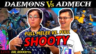 Chaos Daemons Matt vs Admech JonP 2000pts ARMY REVEAL  LIVE Battle Report Warhammer 40k 9th [upl. by Eimrej]