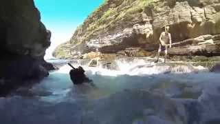 Warriewood blowhole cave swim amp Snorkel GoproHD Hero 3 black [upl. by Fabrin]