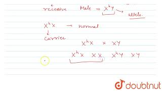 If a genetic disease is transferred from a phenotypically normal but carrier female to [upl. by Eerdua243]