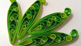 Twisted quilling leaf tutorial [upl. by Tamara]