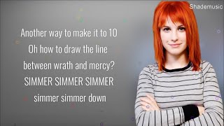 Hayley Williams  Simmer Lyrics [upl. by Bloom]