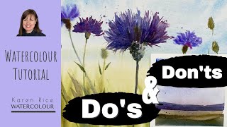 Dos amp Donts Watercolour Painting Tutorial [upl. by Huesman19]