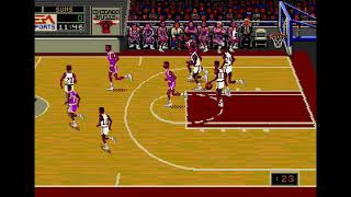 NBA Showdown 94 Gameplay Genesis [upl. by Enifesoj80]