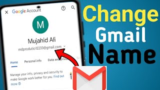 Gmail id name kaise change kare  google account name change 2024 [upl. by Neelcaj973]