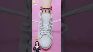 Style way to tie shoelaces Shoe lace tie tips shoeslacestyles tie [upl. by Moise]