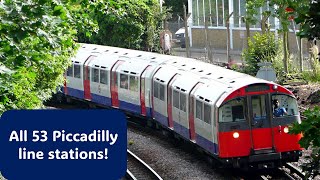 All 53 Piccadilly line stations [upl. by Balliol182]