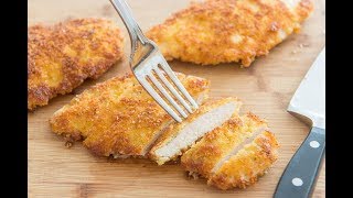 Crispy Parmesan Crusted Chicken Recipe  Quick Weeknight Dinner [upl. by Chandless932]