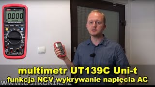 UT139C NCV wykrywanie napięcia AC bezkontaktowo [upl. by Blane]