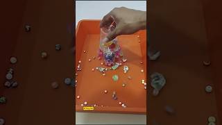 Colourful Pearls Beads amp Stones Drop From Glasses shorts asmr pearl beads satisfying oddly [upl. by Eidualc]