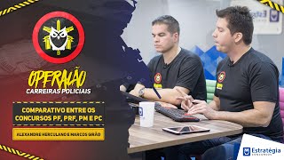 Comparativo entre os concursos PF PRF PM e PC  Carreiras Policiais [upl. by Shinberg]