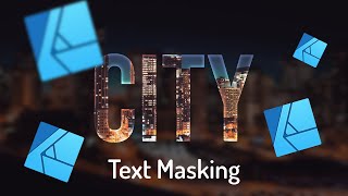 Text Masking in Affinity Designer  How to use layer mask [upl. by Aernda820]