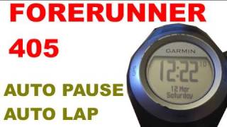 Garmin Forerunner 405  410 Auto Lap amp Auto Pause [upl. by Atled]