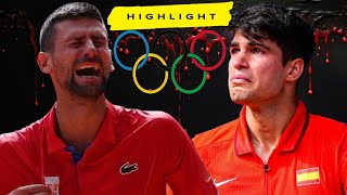 Novak Djokovic vs Carlos Alcaraz Highlights  Olympics 2024 Final [upl. by Yruama]