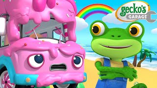 Geckos Frosty Rescue  Geckos Garage 🚚  Big Truck Cartoon for Kids  Fixing Trucks amp More [upl. by Ogdon]